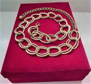 NWOT Gorgeous Gold-Plated Metal Dressing/Evening Belt, Size M/L (29 in) - Picture 1 of 9