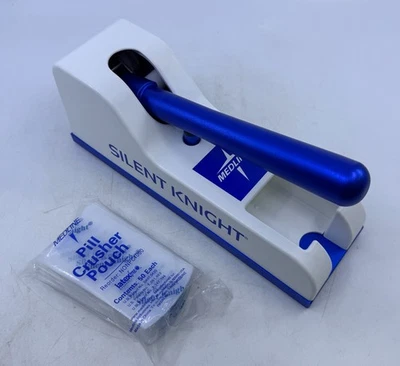 Medline Silent Knight Pill Crusher Heavy Duty Medical Grade w/ 50 Pill Pouches - Image 1 of 4