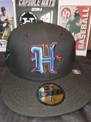 Exclusivo Houston Texans Negro H-Town Azul Sombrero Club Ajustado Talla 7 1/4 🐃🤘🏈 Foto 1 de 4