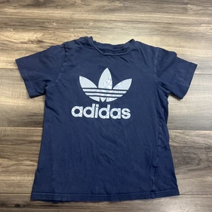 Adidas Shirt Kids Blue 11-12 Short Sleeve - Picture 1 of 6