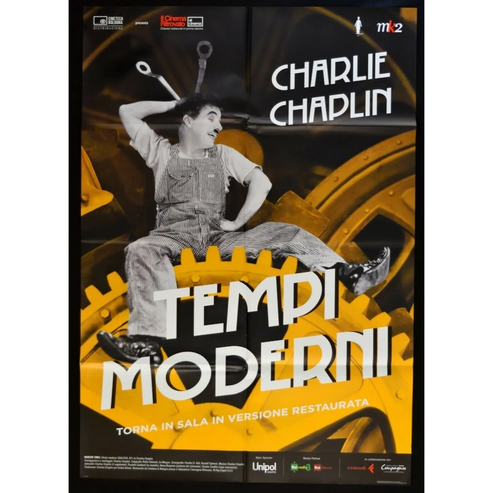 Manifest TEMPI MODERNI Charlie Chaplin Charlot Goddard Kino Film Poster M333 - Bild 1 von 1