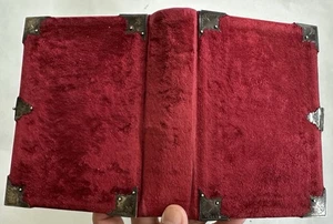 Prayers Jewish Israelite Women 1885 Hebrew-German text felt book metal clasps - Imagen 1 de 13