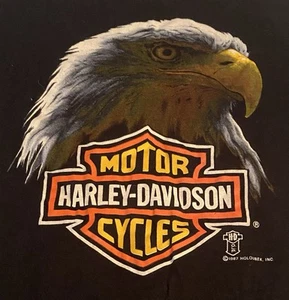 Vintage Harley Davidson Holoubek Weißkopfseeadler T-Shirt 1987 Gr. XL Fairmont WV - Bild 1 von 6