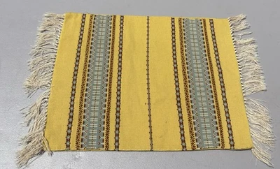 Hand woven Native American style yellow pattern pillowcase  - Image 1 of 4