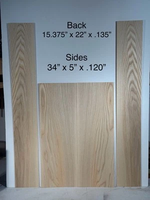 White ASH Acoustic Guitar Back And Side Set -  Luthier Tone Wood Book Matched - Image 1 of 4