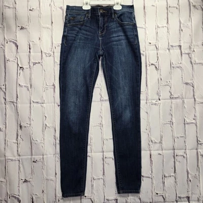 Express Jeans Mid-Rise Legging Womens Size 2R Dark Wash Stretchy Comfy - Image 1 of 4