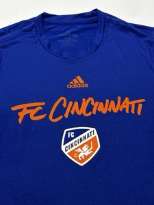 Camiseta FC Cincinnati Para Hombre Mediana Azul Naranja Adidas MLS Manga Corta Fútbol Cincy - Imagen 1 de 8