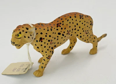 Compuesto de guepardo/leopardo elastolina vintage hecho en Austria años 30 con etiqueta original Foto 1 de 4