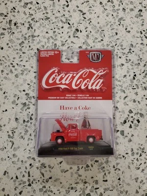 M2 Coca-Cola 1956 Ford F-100 Tow Truck RW02 18-09 New Factory Sealed LE /9,600 - Image 1 of 4