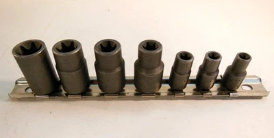 7 Piece NAPA 1/4" and 3/8" Torx Socket Set, NBT 16, 14, 12, 10 and NMT 8, 7, 6 - Image 1 of 4