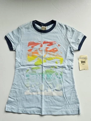 Camiseta BILLABONG Niñas S Azul Claro Manga Corta 100% Algodón Billie Niñas Foto 1 de 2