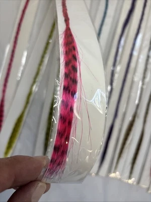 "12 extensiones de cabello plumas (clip) colores surtidos 16"" ¡Gran idea de regalo! NUEVO 12 piezas Foto 1 de 4