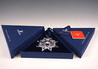 2003 Swarovski Crystal Snowflake Holiday Ornament W/ Coa Box Ribbon