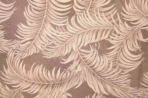 Tela de encaje cortina de hoja de palma grande bronceada de 110" - por yarda - Imagen 1 de 1