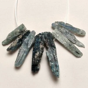 17g/8pcs Natural Kyanite Lemuria stick w/ Hole Reiki Healing 063 - Picture 1 of 5