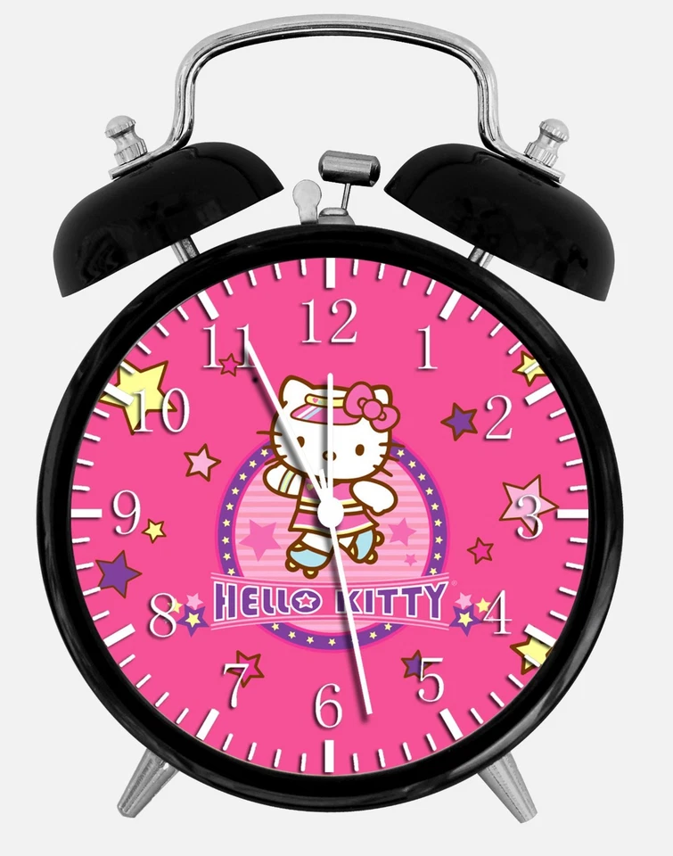 Pink Hello Kitty Alarm Desk Clock 3.75" Room Office Decor W29 Nice For Gift - Image 1 of 1