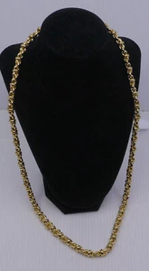 L - VINTAGE PROVIDENCE CHAIN COMPANY GOLD TONED HEAVY NECKLACE, 30 IN. - Picture 1 of 6