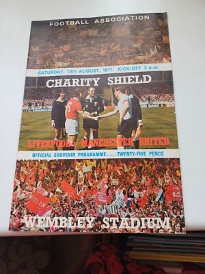 Liverpool v Manchester United Football Programme 13 August 1977 - Image 1 of 4