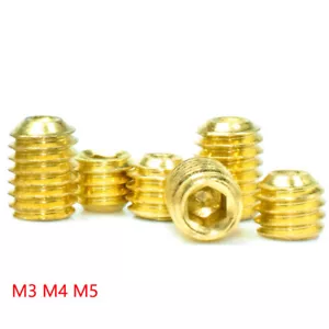 Juego de tornillos de gruba punto de taza Allen enchufe llave tornillos chapados en oro titanio M3 M4 M5 - Imagen 1 de 5