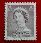 Canada:1953 Queen Elizabeth II 1 C. Collectible Stamp.