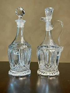 EAPG TULIP & SAWTOOTH FLINT GLASS DECANTERS BRYCE, RICHARDS AND COMPANY ca. 1854 - Picture 1 of 12