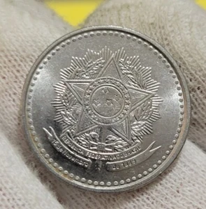 1987 Brazil 1 Cruzado GEM Brilliant Uncirculated MS++ FREE US SHIPPING (#E13) - Picture 1 of 2