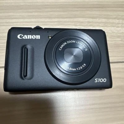 Canon PowerShot S100 Digital Camera Black Tested Non-Working Flash Repair Parts - Image 1 of 4