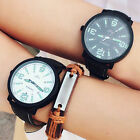 Quartz Wrist Watch Gift Sport Luminous PU Leather Strap Glow in Lover Fashion