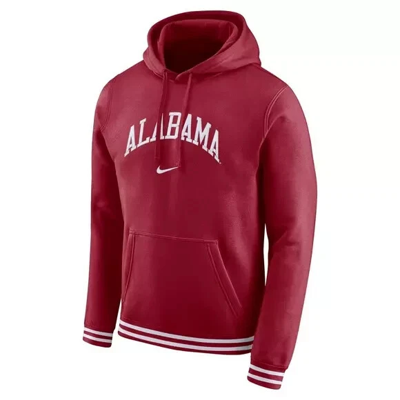 Nike Alabama Crimson Tide Sketch Retro Fleece Hoodie Mens XL DR3417-613