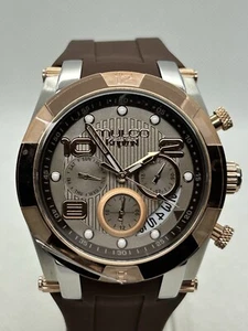 Mulco Kripton Lady MW5-5249-033 Chronograph R.Gold Brown Strap Swiss Watch 42mm - Picture 1 of 9