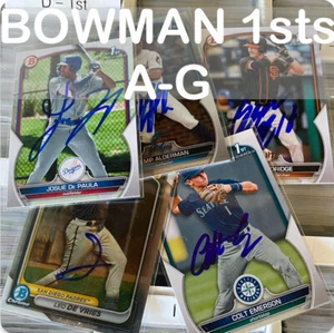 Bowman 1st IP Auto A–G Prospects Rookie RC In Person Autographed Cards Chrome - Picture 1 of 235