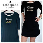 Kate Spade Nightshirt Nightgown Small Do Not Disturb Black     G