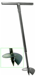 Hand Erdbohrer 200 mm Erdlochbohrer erdlochausheber Pfahlbohrer Lochspaten