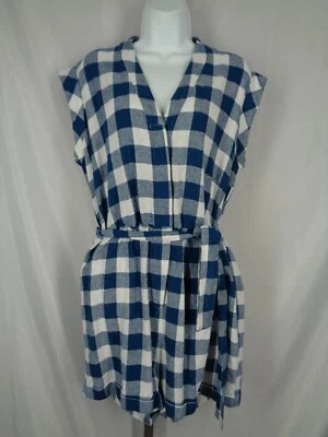 Mameluco J Crew Mezcla de Lino Buffalo Cuadros Talla 6 Nuevo Foto 1 de 4