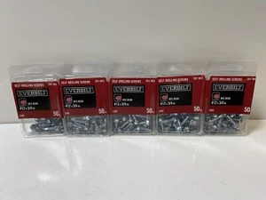 Lot Of (5) Everbilt #12 x 3/4 in. Hex Head Zinc Plated Sheet Metal Screw 50-Pack - Picture 1 of 5