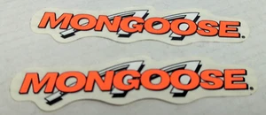 Vintage Mongoose bmx racing freestyle orange decal sticker set NOS - Picture 1 of 5