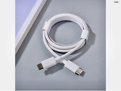 USB C Cable Fast Charger Lead for Type C Ipad iPhone 15 series Macbook 65W, 1 M - Image 1 of 4