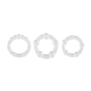 Selopa Erection Rings 3pcs Clear - Penis Enhancer Cock Rings - Picture 1 of 9