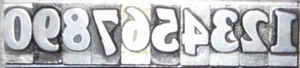 Set of 10 digits in 3/8" type - Picture 1 of 2