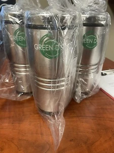 3x Green Dot Travel Mugs - Accessible Actions Revolutionary Reactions - Picture 1 of 4