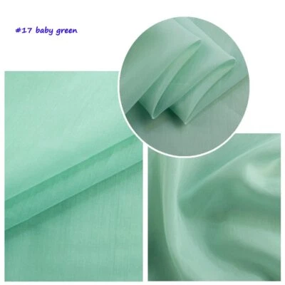 Tela de algodón de seda lisa de 1 yarda X 1,4 metros material de seda blanca para forro de vestido Foto 1 de 4