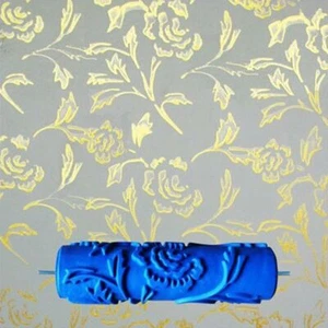 Rodillo de pared de goma 3D pintura decorativa rodillo estampado rosa decoración de pared - Imagen 1 de 12