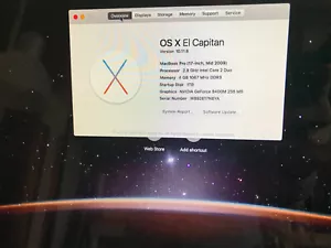 MacBook Pro A1297 17" CPU 2.8 Core 2 Duo (Mid 2009 4gb Ram, 1TB HD B+ condition - Picture 1 of 13