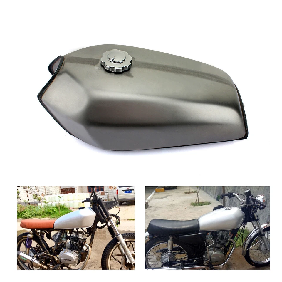 9L 2.4 Gal Steel Cafe Racer Custom Gas Fuel Tank for HONDA CG125 CG125S CG250 - Image 1 of 4