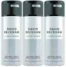 3x David Beckham Classic Homme Deodorant Body Spray 150ml Men Sports Scent