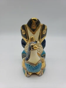 DeRosa Rinconada Pottery Peacock Bird Figurine Hand Painted - Picture 1 of 9