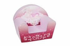 Poltrona per bambini rosa con fatina addormentata