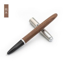 Jinhao 51A Brown Wood Fountain Pen Metal Cap 0.38mm Nib Students Writing Gift #w