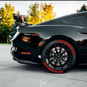 Tire Lettering fits MICHELIN RED 0.75"raised Stickers 15"-24"4 tires SET - Picture 1 of 2
