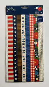 Pebbles America il bellissimo album di ritagli carta washi - 6 fogli - Foto 1 di 2